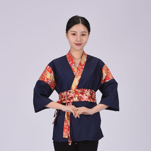 Costume de chef japonais pour femmes Hotel Kitchen Veste Sushi Restaurant de cuisine Cuisine Cuisine Cantine Sauteur Kimono Tente de travail Vêtements