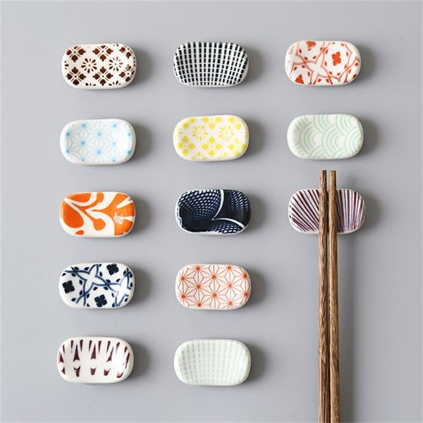 Porte-baguettes japonais Rectangle repose-baguettes en céramique oreiller coloré porte-baguettes mignon support de couverts M DREAM B ZEG