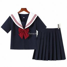 Uniformes escolares de estudiantes coreanos de clase japonesa Uniforme de colegiala rojo blanco Ropa de estudiantes para niñas Anime COS JK Uniforme d4Iu #
