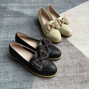 Japanse universiteitsstijl boogleer dikke hakschoenen dames verse stijl 35-40