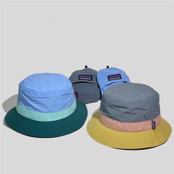 Casquettes de pêcheur de pêche pliables à séchage rapide, bloc de couleur japonais, pour femmes et hommes, Sombrero Pescador Hombre, chapeau seau 5658CM 240202