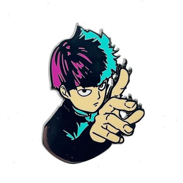 Japonese Comic Mob Película Citas de película Insignia lindas películas de anime Pins de esmalte duro coleccionar dibujos animados Bolso de mochila Bolso de la solapa de la solapa S700020