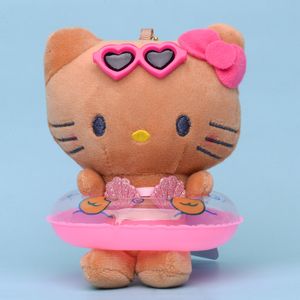 Japonais mignon hawaïen peau noire chat en peluche pendentif natation verre chat en peluche remplissage fille Festival cadeau en gros livraison gratuite DHL / UPS