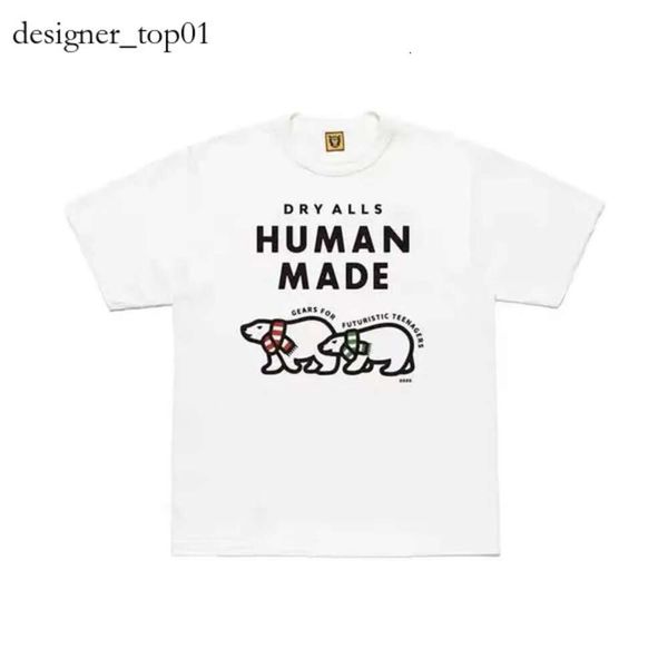 Marque de mode japonaise Tendance Human Made T-shirt Designer pour hommes et femmes Human Make T-shirts Mignon à manches courtes Motif de dessin animé Lâche Coton Couple T-shirt 2000