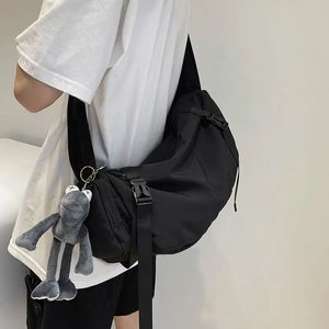 Japanse Functionele Nylon Sling Bag Neutrale Grote Capaciteit Schoudertassen Crossbody Tassen Vrouwelijke Voor Vrouwen Meisje Messenger Tas 240309