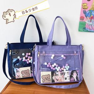 Japanse Harajuku ita tas voor vrouwen transparant pocket itabag middelbare school meisjes uniform jk crossbody schoudertas mochila 240407