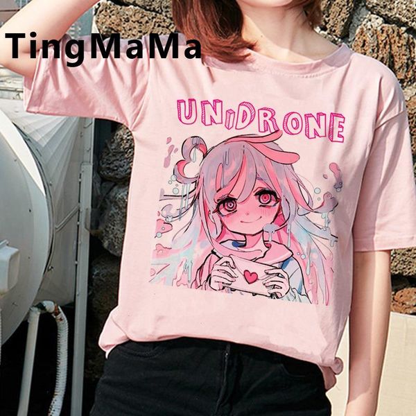 Camiseta de Anime estilo Harajuku japonés para mujer, camiseta Punk Kawaii e-girls, camisetas gráficas de dibujos animados estéticos para chica, Unisex