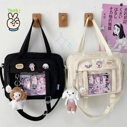 Sacs de bandoulière des filles de lycée japonais Sac de livres en nylon transparent itabag femmes sacs à main