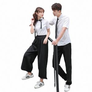 Uniformes de lycée japonais Service de classe d'étudiants pour filles et garçons Lg Sleeve Costumes d'été Femmes Hommes JK Cosplay Uniforme W4qz #