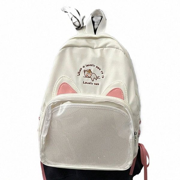 Japonais Kawaii Itabag pour 20cm Sacs d'école de poupée pour les étudiants du Collège Sac à dos Femmes Oreilles de chat Beaux sacs à dos Mochilas Mujeres l5UB #