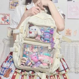 Mochila japonesa Kawaii Itabag para mujer, mochila transparente de gran capacidad, mochilas escolares Ita para estudiantes universitarios JK 2024, 240323