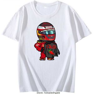 Japanse Kawaii Lando Norris McLarens Mens Team T Shirts Gothic T -shirt F1 Zomer Women Men Grafische t -shirts Camise Cartoon Comics Casual Tops