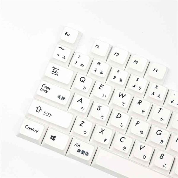Teclas japonesas perfil XDA Keycap PBT DYE sublimado 1 75U 2U teclas para teclado mecánico 60 61 64 84 96 87 104 108 210610282p