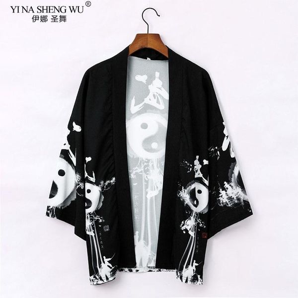 Vêtements ethniques Japonais Kimono Cardigan Hommes Femmes Haori Yukata Mâle Samurai Costume Veste Chemise Manteau Robe Chinoise