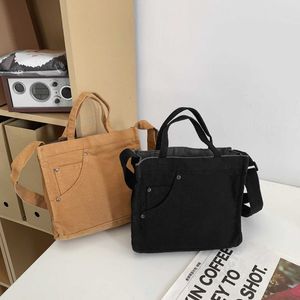 Mini bolsos de lona culturales coreanos japoneses, bolsos de mano minimalistas, bolsos cruzados de un solo hombro, bolsos de teléfono de compras versátiles e informales 240315