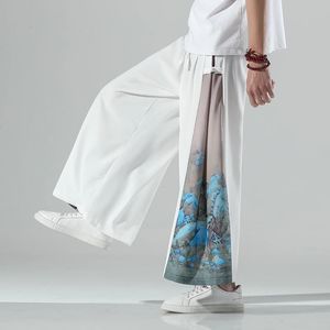 Japonais en vrac pantalon de jambe wied pantalon décontracté surdimension