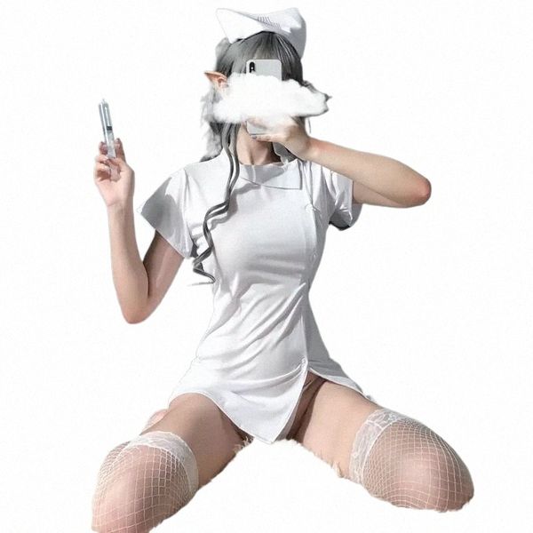 Japonés Maid School Girl Kawaii Doctor Roleplay Outfit para mujer Enfermera Cosplay Disfraz Mujeres Sexy Cosplay Lencería Maids Outfit E2PE #
