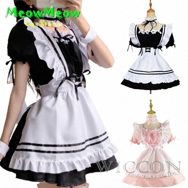 Japonais Maid Uniforme Belle Fille Étudiante Lolita Dr Cosplay Costume Doux Mignon Chat Café Princ Harajuku Kawaii Lingerie W5il #