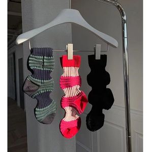 Chaussettes lanternes rayées de styliste japonais, chaussettes tendance pour hommes et femmes, Tube central en pur coton, respirantes, sport