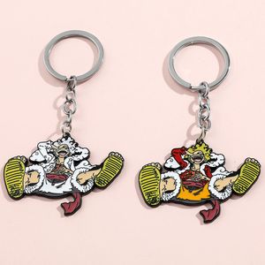 Japonais One Piece personnages Keychain Keyring Cute Anime Movies Games Collect Metal Cartoon Backpack Hat Sac Coll Collier Accessoire