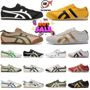 Japonais Onitsukass Tiger Mexico 66 Baskets de style de vie Femmes Hommes Designers Chaussures de course Noir Blanc Bleu Jaune Beige Baskets de mode basses Mocassins