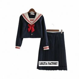 Jupe uniforme japonaise orthodoxe JK Soft Girl, col de thé au lait deux robes de marin, costume à manches Lg pour femme College NN-S10B i3No #