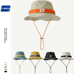 Sombrero plegable japonés de secado rápido, sombrero de pescador para mujer, bolsa colgante para el sol de verano, montañismo, ocio, vacaciones, visera, gorro de lavabo 240127
