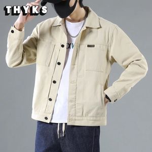 Japonais rétro Denim vestes printemps automne décontracté classique lâche jean veste manteaux mâle marque de mode vêtements hommes Streetwear 240109