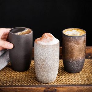 Japanse Retro Thee Cups 230ml Porselein Water Cup Vintage Huishoudelijke Espresso Koffiemok Keramische Latte Cup Stoare 220311