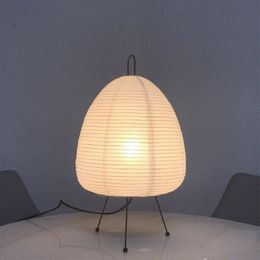 Lanterne en papier de riz japonais Led lampe de Table salon chambre chevet étude el chez l'habitant Art créatif décor trépied lampadaire 240105