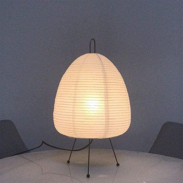 Linterna de papel de arroz japonés Lámpara de mesa LED Sala de estar Dormitorio Estudio de cabecera El Homestay Arte Decoración creativa Lámpara de pie con trípode 240105