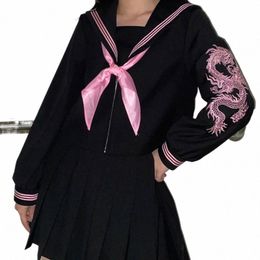 École japonaise Sailor Outfit JK Uniforme Rose Drag Sailor Dr Plaid Jupe Ensembles Seifuku Fille Uniforme Étudiant Vêtements d'école z8Jx #