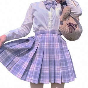 Japanse Schooluniform Pak Geruite Plooirok Student Cosplay Anime Mini Raster Rok Jk Uniformen Matrozenpakje Korte Rokken Meisje H9S4 #