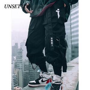 Japanse zijzakken lading broek militaire stijl mannen hiphop mannelijke tatische broeken joggers casual stromar broek 201118