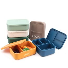 Boîte à déjeuner japonaise divisée en Silicone, four à micro-ondes, chauffage et scellage, Portable, apprentissage du travail, 240312
