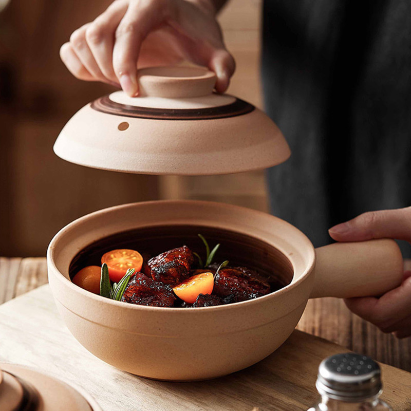 Japanische Suppen -Topf Crock Casserol -Töpfe Keramik Reis Nudel Topf Hochtemperaturfeste Kochpfanne für Gasherd
