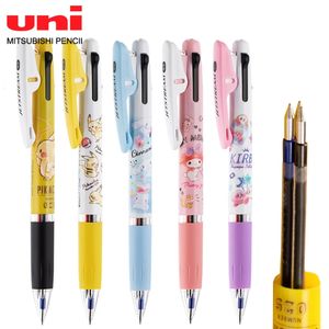Papeterie japonaise Uni-limité dessin animé mignon Kawaii stylo multifonction stylo Gel de type presse stylo à huile constamment encre cadeaux étudiants 240119