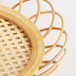 Japanse stijl bamboe ronde rattan geweven schotel Handgemaakte bamboe coaster beker houder pot kussen theemat rattan geweven beker