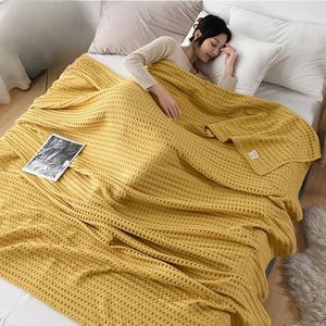 Japanse stijl deken vaste kleur handdoek quilt gebreide deken airconditioning deken kantoor dutje airconditioning deken 24052444