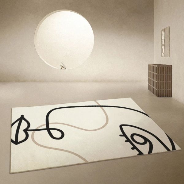 Tapis de style japonais pour salon minimaliste de chambre à coucher de chambre à coucher tapis de bande