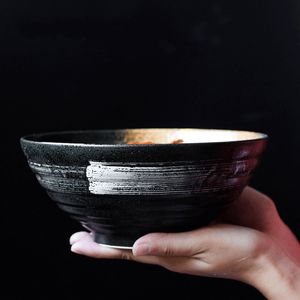 Japanse stijl keramiek 7.5 inch kom ramen noedel soep retro servies diner kom keramische servies keramische mengkom 201214