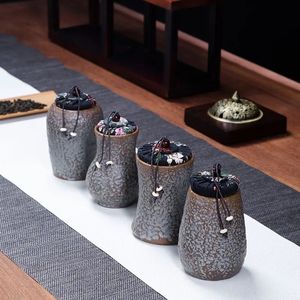 Style de style japonais Caddies Caddies Storage Scellé Cans Portable Travel Tea ACCESSOIRES D021 240401