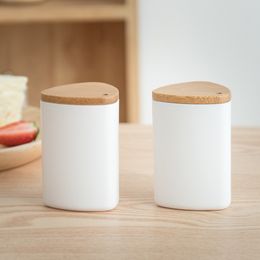 Porte-cure-dents japonais Style mode Simple boîte en fer blanc pour cure-dents, vente en gros, Table à manger domestique, couvercle en bois Portable, récipient en plastique