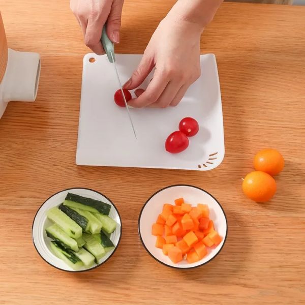 Tabla de cortar colgante de estilo japonés con orificios de drenaje, tabla de verduras pequeña, tabla de cortar multifuncional de cocina, corte B