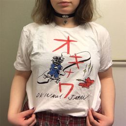 Japanse stijl kill Bill Okinawa grafisch tee 90s Fashion Quentin Tarantino Kawaii Cute Casual Funny Movies Unisex Women T-shirt 220511