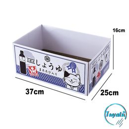 Mascadas de estilo japoneses Caja de cartón Cardboard Board Corrugated Paper Bed House para gatitos Gats Scratching Post Toy Scratcher