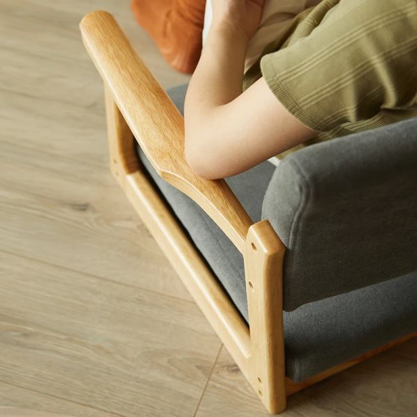 Tatami de style japonais Tatami chaises: Chaise basse du cadre en bois massif pour balcon pour la baie vitrée Solution de sièges