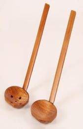 Cosan de madera de estilo japonés Mango largo Colandas de mango largo Utensilios Ramen Sopa Spoons Catina de mesa Herramientas de cocina 34441903