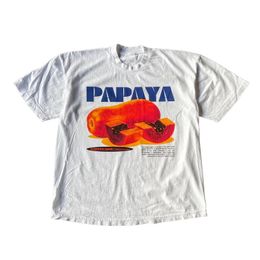 Design d'été japonais imprimé fruit classique rétro T-shirt décontracté Harajuku haute qualité couple hauts hip-hop lâche unisexe y2k 240318