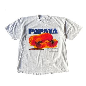 Camiseta retro clásica con estampado de frutas de diseño japonés de verano, camisetas informales Harajuku de alta calidad para parejas, camisetas holgadas de hip-hop unisex y2k 240113